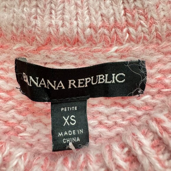 Banana Republic XS Petite Ombre Pink Wool Blend alpaca colorblock Sweater nwot - Picture 3 of 11